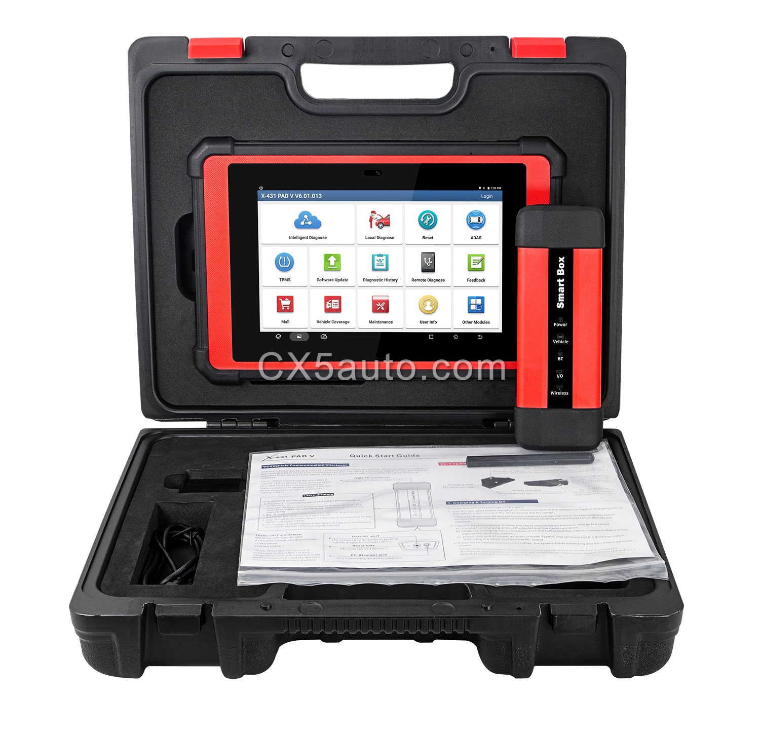 2021 New model Launch X431 PAD V Universal Diagnostic System with Smart Box Supports ECU